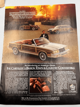 Vintage Rare 1983 Chrysler LeBaron Wood Panel Original Magazine Print Ad - £10.10 GBP