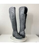 Lane LEXINGTON Over The Knee Black Cowboy Boots 7.5 Womens Western Cowgi... - $356.40