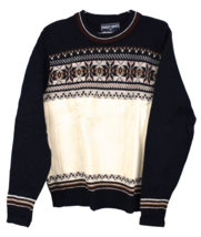 VTG 70s Robert Bruce Ski Sweater Navy Snowflake Wintuk Acrylic Mens M Retro - $74.20