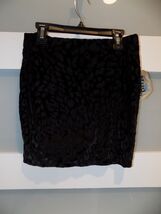 Mudd New Black Burnout Velvet Bodycon Mini Skirt Size M Junior's NEW - $18.00