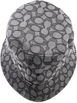 Coach Chracoal Grey Black Signature Cotton Poly Blend Bucket Hat, M/L, 1... - $128.21