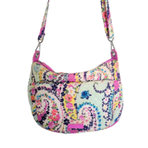 Vera Bradley Floral Paisley Crossbody Shoulder Bag Tote Purse Blue Pink ... - $18.46