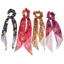 4pcs Halloween Pumpkin Satin Hair Scrunchies Elastics Orange for Girls - $178.97 MXN