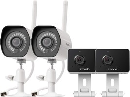 Zmodo Cameras For Home Security (Indoor And Outdoor Camera Bundle), 1080P Hd, Ip - £82.52 GBP