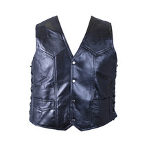 Diamond Plate™ Rock Design Genuine Buffalo Leather Vest - $831.17 MXN