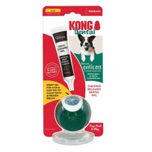KONG Dental Ball w/Tropiclean Enticer Teeth Cleaning Gel Honey Chicken 1ea/SM, 1 - £6.29 GBP