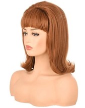 morvally Light Brown Women Retro Beehive Synthetic Hair Wigs for Ginger Grant Co - $18.62