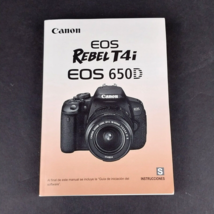 CANON EOS REBEL T4i 650D INSTRUCTION GUIDE MANUAL IN SPANISH LANGUAGE - $8.95