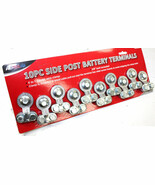 10pc Side Post Auto Truck Battery Terminals for 6 to 1 Gauges wire clamp - $20.56