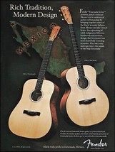 Fender Ensenada ESD-10 dreadnought &amp; ESM-10 mini-jumbo acoustic guitar ad print - £3.31 GBP