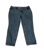 Lands&#39; End Women&#39;s Blue High Rise comfy Straight Leg Denim Jeans Plus Si... - $594.16 MXN