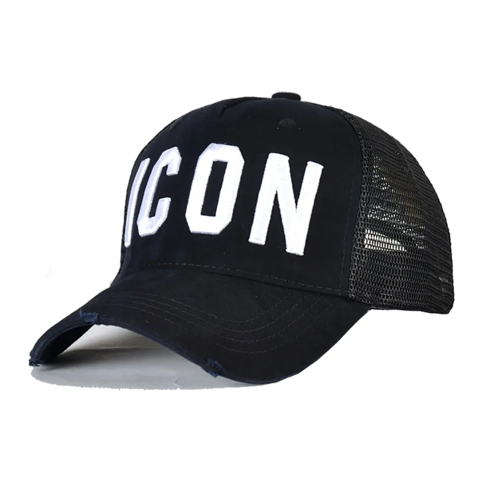 DSQICOND2 DSQ Mesh Summer Baseball Cap for Men Women Embroidery ICON Letters Dad - £23.29 GBP+