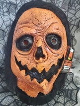 Candy Corn Movie Julien Mask Orange Jack O Lantern Face Horror Character W/ Hair - £23.74 GBP