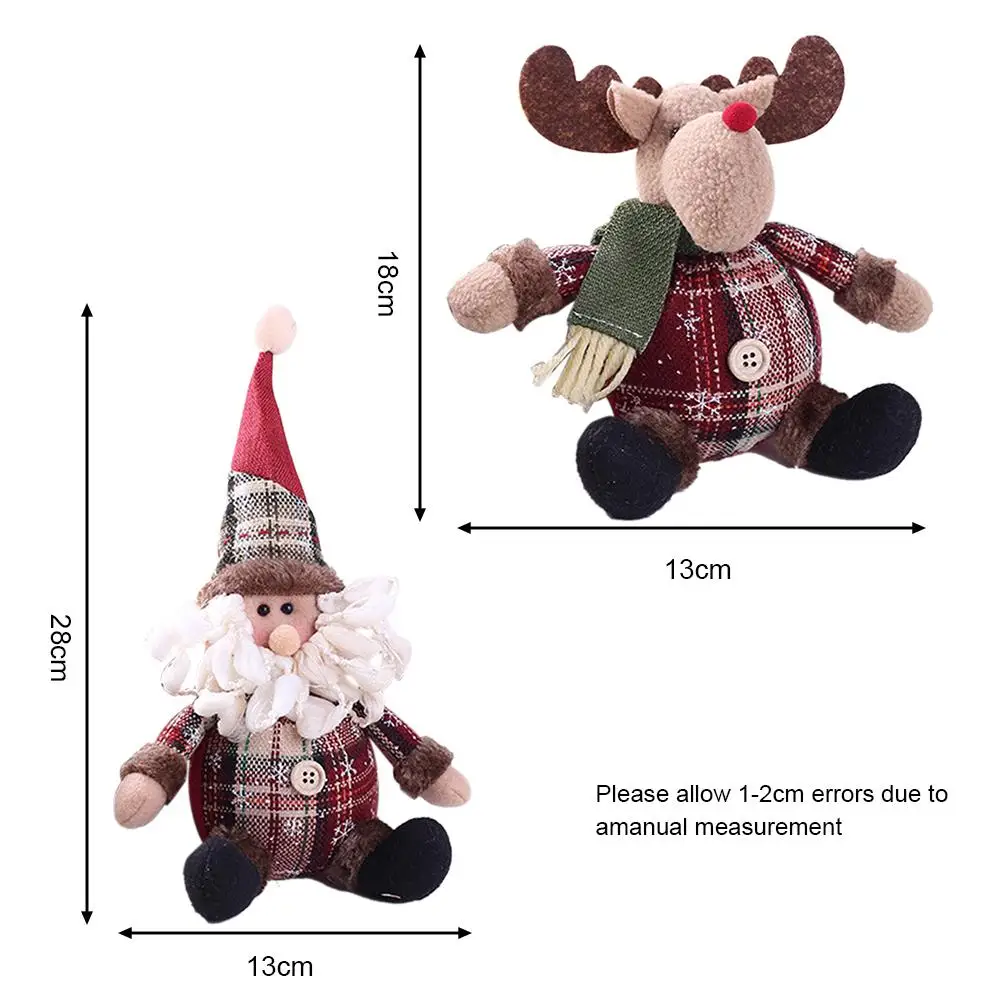Game Fun Play Toys Xmas Doll Santa Snowman Deer Shaped Doll Christmas Decoration - £22.98 GBP