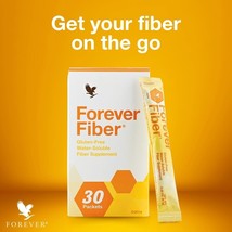 Forever Living Fiber Water Soluble Gluten Free Vegan Neutral Flavor 30 Packets - $27.49