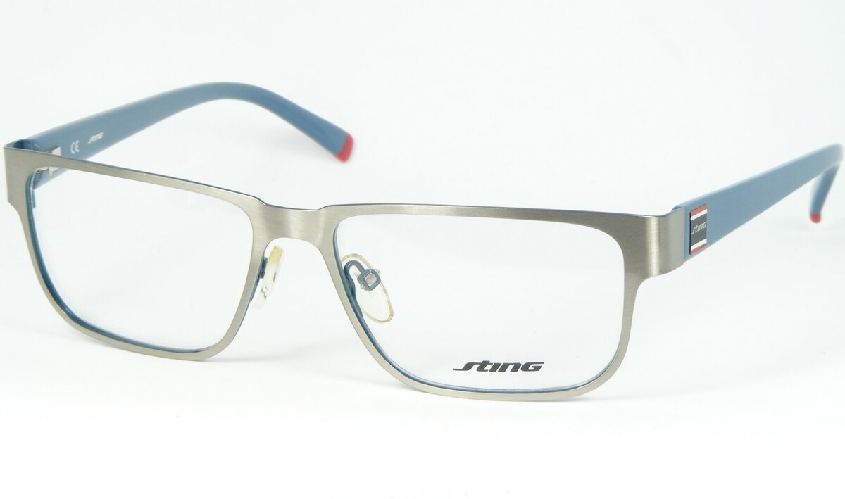 STING VS4794 COL.0524 SILVER-GREY /BLUE EYEGLASSES GLASSES FRAME 53-15-1... - $57.78