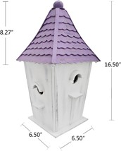 Wooden Bird Houses Outside Decorative Standing Birdhouse Spring for Yard Garden - £40.08 GBP