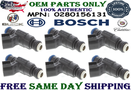 Genuine Bosch NEW set of 6 Fuel Injectors for 2004-2008 Buick &amp; Cadillac 3.6L V6 - £135.31 GBP
