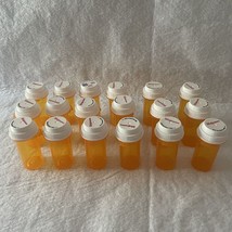 Lot 18 Empty Plastic RX Pill Bottles Medicine For Crafting Fishing Stora... - $9.98
