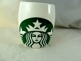 Starbucks 2010 Mermaid Siren Logo Classic Coffee Cup Mug Barrel White Green - $9.00