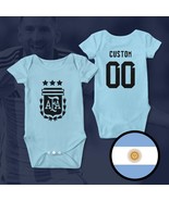 Argentina Custom Name 3 Stars FIFA World Cup Qatar 2022 Light Blue Baby ... - $36.91 CAD