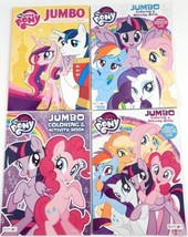 Lot Of 4 My Little Pony Jumbo Coloring Activity Books w/ Crayola Crayons Mlp P3 - £13.70 GBP