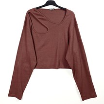 Nasty Gal - NEW - Cut Out Long Sleeve Top - Chocolate - UK 26 - £15.14 GBP