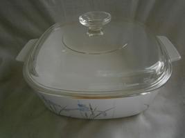 Vintage Corning Ware A-2-B 2 Liter Casserole Dish w/Lid, Shadow Iris Design - £42.19 GBP