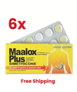 6X Maalox Plus Simethicone For Relief of Gastric &amp; Stomach Wind 40&#39;S FRE... - $66.78