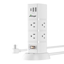 Power Strip Tower, Tower Surge Protector Power Strip With 6 Ac Outlets A... - £32.06 GBP
