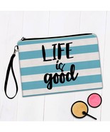Life Is Good Quote : Gift Makeup Bag Stripes Wall Poster For Best Friend... - £9.48 GBP+