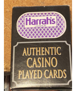 Authentic Casino Played Cards Harrah&#39;s w/Curved Corners &amp; Marked Pre-Own... - $187.52 MXN