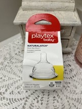 Playtex Naturalatch 2 Silicone Nipples NEW in Pack 3-6M+ Fast Flow Most ... - $9.41