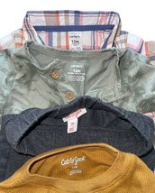 Baby Boy Clothing Lot 9 Pc 12M Carters Cat & Jack Pants Romper Outfit image 4