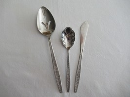 Lot of 3 Serving Slotted Spoon Sugar Spread INS185 1847 Rogers Bros IS B... - $213.11 MXN