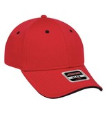NEW RED BLACK OTTO CAP HAT FLEX FIT S/M ADULT SZ FITTED CURVED BILL FITTED - £7.44 GBP