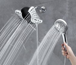 GRICH 2.5GPM Shower Heads with Handheld Spray Combo: 2 in 1 Rainfall Sho... - £25.17 GBP
