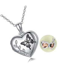 Heart Locket Necklace That Holds Pictures Photo in - £116.44 GBP