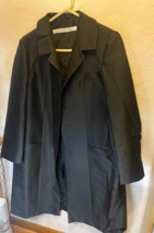 Vtg I. Magnin Women&#39;s Xl Long Black Dress Coat Nice - £25.64 GBP