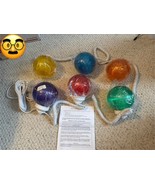 Vintage Outdoor Multi Color Globe Sting Light 6 Globes 16 ft. NOS New - $197.96