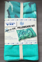 VIP Cranston Pillowcase Kit 100% Cotton Fabric Camouflage Themed Fast & Fun - $19.99