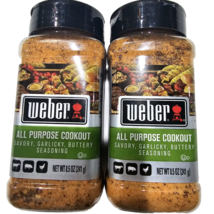 2 Pack Weber All Purpose Cookout Savory Garlicky Buttery Seasoning 8.5oz... - £20.77 GBP
