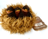 Folkmanis Folktails Baby Brown Birds in Nest Finger Puppets 6” Plush Stu... - £8.17 GBP