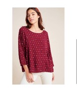 Anthropologie Maeve Dottie Embroidered Blouse Size Small - $236.30 MXN
