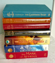 Lot of 7 Books by Rick Riordan Lightning Theif, Heroes of Olympus Kane C... - $33.10