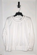 NWT Size XS Harshman White Anemone Blouse 100% Cotton Ladder Lace Button - $40.00