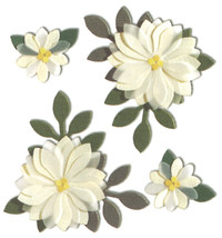 Jolee&#39;s Boutique Dimensional Stickers-Vanilla Flowers - £14.66 GBP