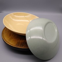 Vintage Speckled Ceramic Shallow Oval Serving Dish, Neutral Pastel Studio - £40.20 GBP