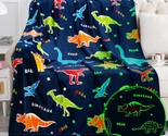 Dinosaur Gifts Toys For Kids Boys - Glow In The Dark Blanket Dino Throw ... - £43.27 GBP