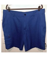 Magellan Outdoors Fish Gear Cargo Water-Repellent Blue Shorts Size 40 - £10.20 GBP